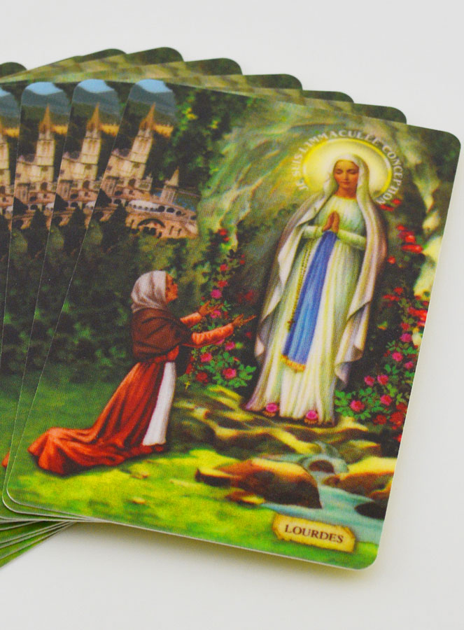 Lot de 10 Cartes de Prières à Notre Dame de Lourdes (pic 2)
