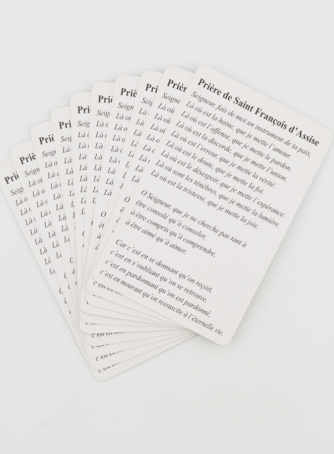 Lot de 10 Cartes de Prières à Saint François (pic 3)