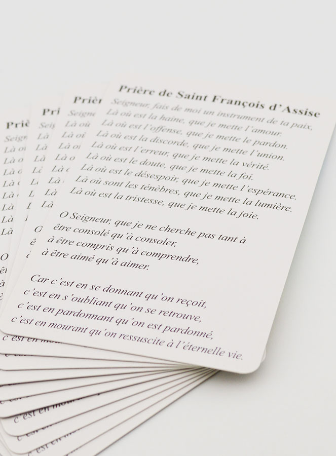 Lot de 10 Cartes de Prières à Saint François (pic 4)