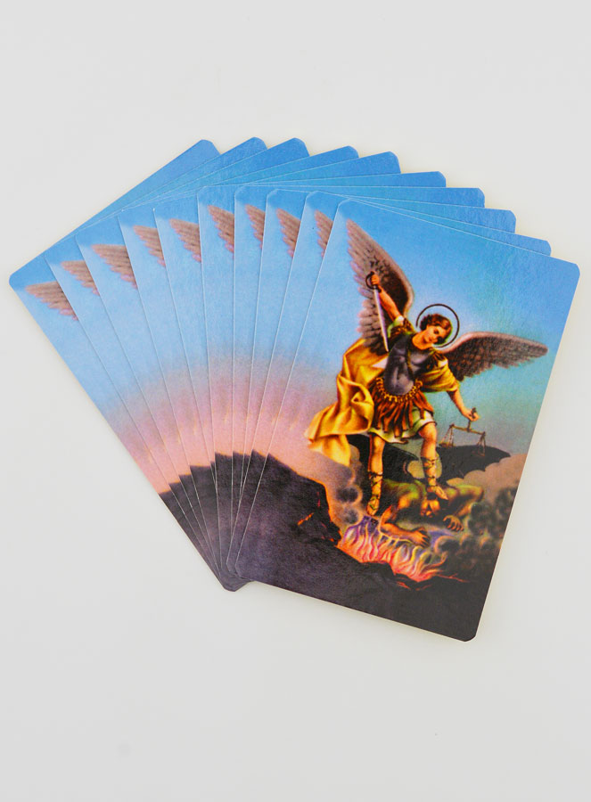 Lot de 10 Cartes de Prières à Saint Michel (pic 1)