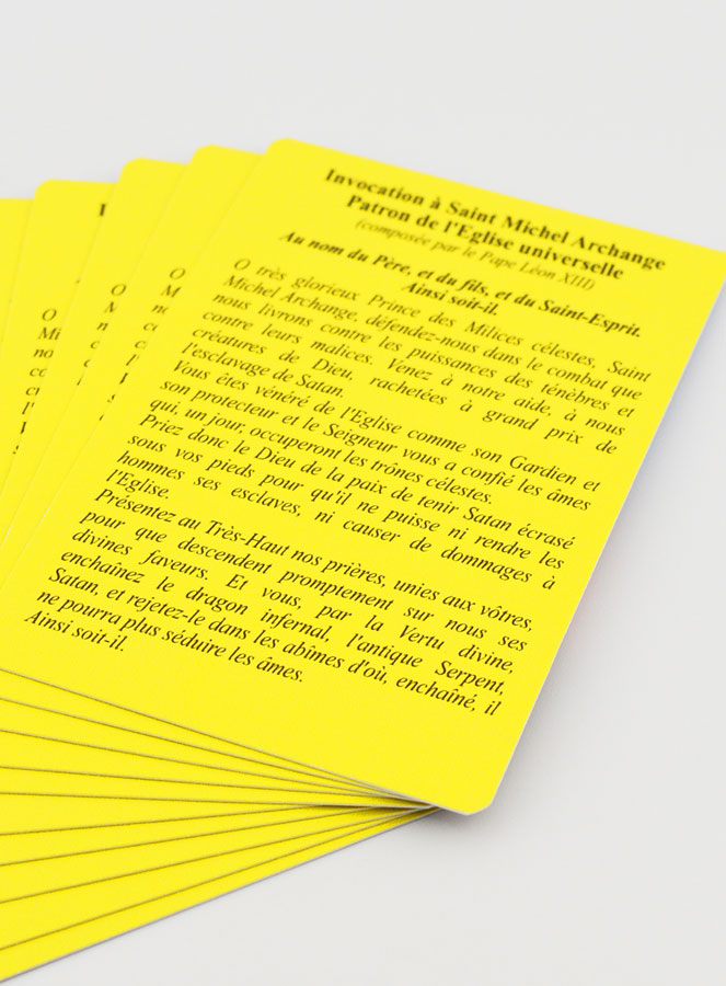 Lot de 10 Cartes de Prières à Saint Michel (pic 4)