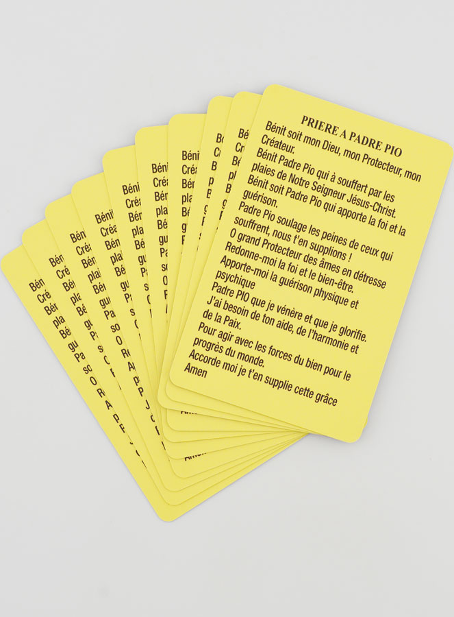 Lot de 10 Cartes de Prières à Padre Pio (pic 3)