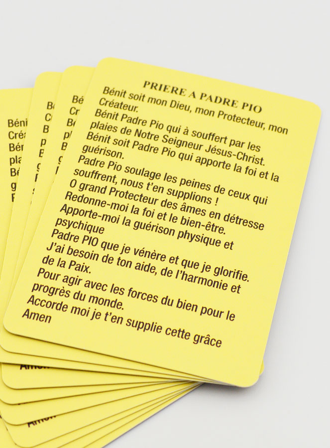Lot de 10 Cartes de Prières à Padre Pio (pic 4)