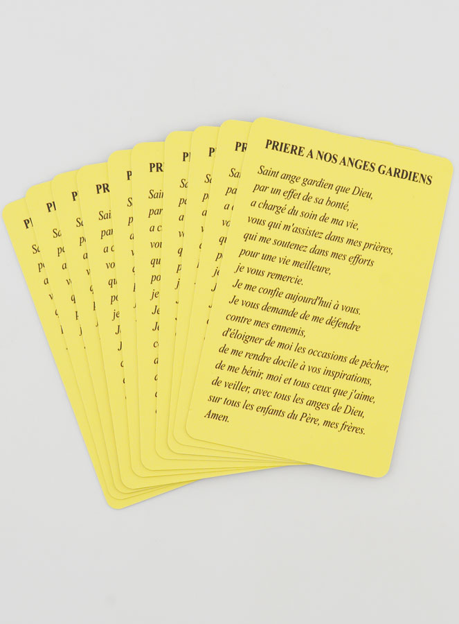 Lot de 10 Cartes de Prières Ange-Gardien (pic 3)
