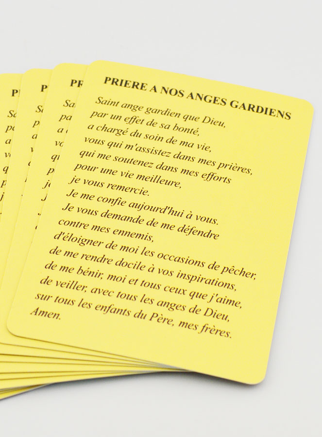 Lot de 10 Cartes de Prières Ange-Gardien (pic 4)