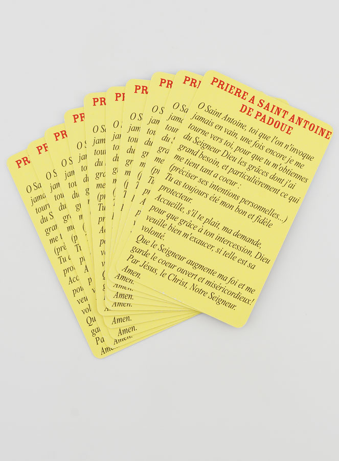 Lot de 10 Cartes de Prières à Saint Antoine (pic 3)