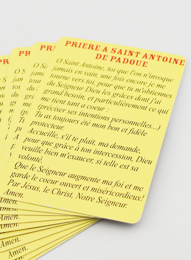 Lot de 10 Cartes de Prières à Saint Antoine (pic 4)