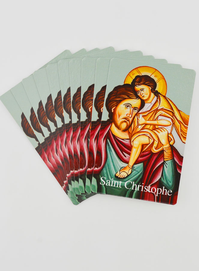 Lot de 10 Cartes de Prières à Saint Christophe (pic 1)