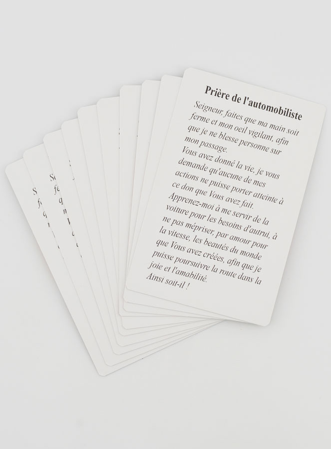 Lot de 10 Cartes de Prières à Saint Christophe (pic 3)