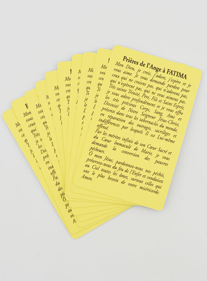 Lot de 10 Cartes de Prières à Notre Dame de Fatima (pic 3)
