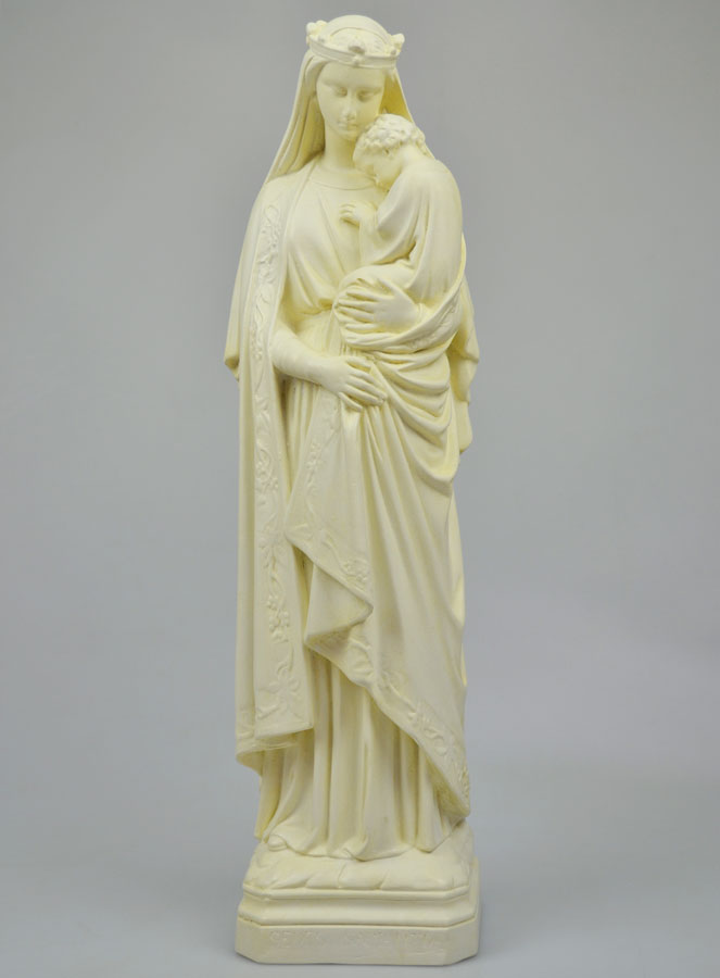 Statue Vierge Marie Couronnée Enfant Jésus 42 cm (pic 1)