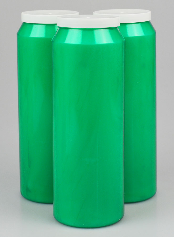 3 Bougies de Neuvaine Vertes (pic 1)