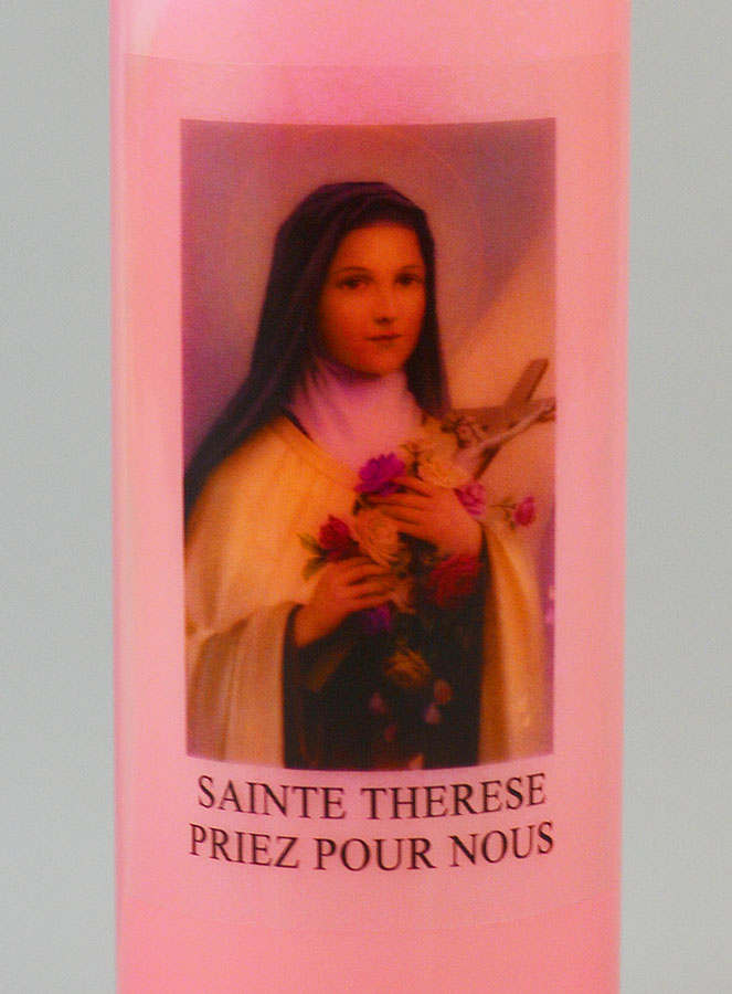 Bougie de Neuvaine Rose Sainte Thérèse (pic 3)