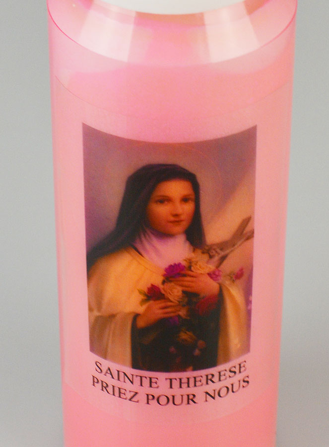Bougie de Neuvaine Rose Sainte Thérèse (pic 4)