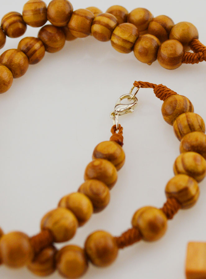 Chapelet Collier Fashion Mode Bois (pic 3)