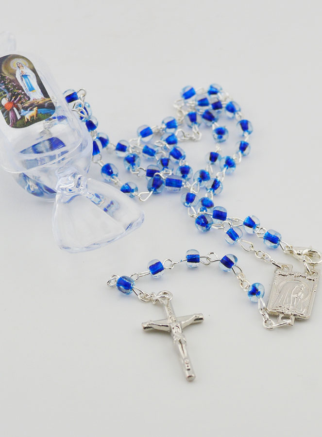 Chapelet en Perles Bleues Boite Bonbon Enfant (pic 2)