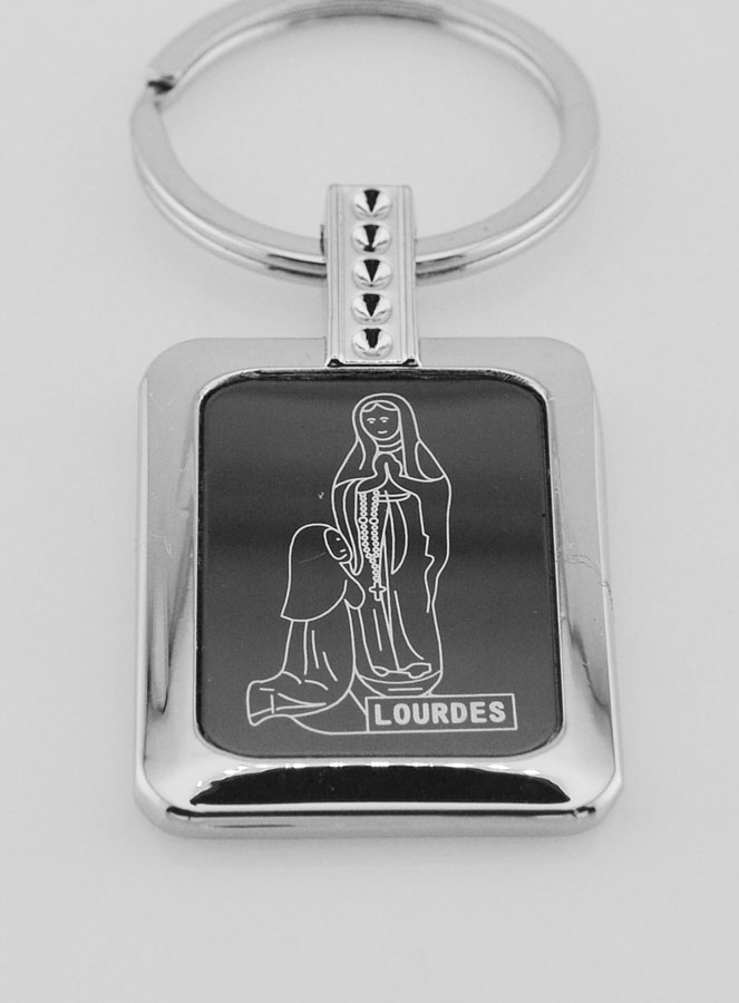 Porte clés Résine Noire de Lourdes (pic 2)