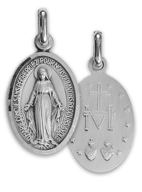 Médaille Miraculeuse Argent Massif 19mm (pic 1)