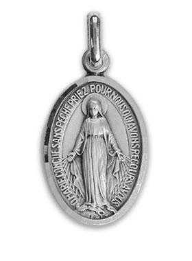 Médaille Miraculeuse Argent Massif 19mm (pic 2)