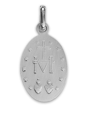 Médaille Miraculeuse Argent Massif 19mm (pic 3)
