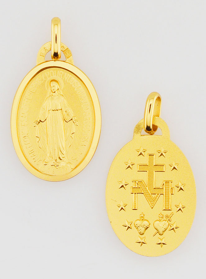 Médaille Miraculeuse Plaqué Or 20mm (pic 1)