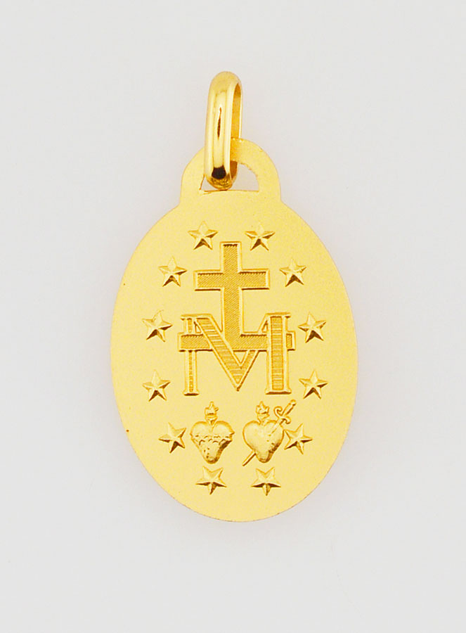 Médaille Miraculeuse Plaqué Or 20mm (pic 4)