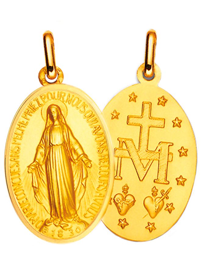 Médaille Miraculeuse Dorée 13mm (pic 2)