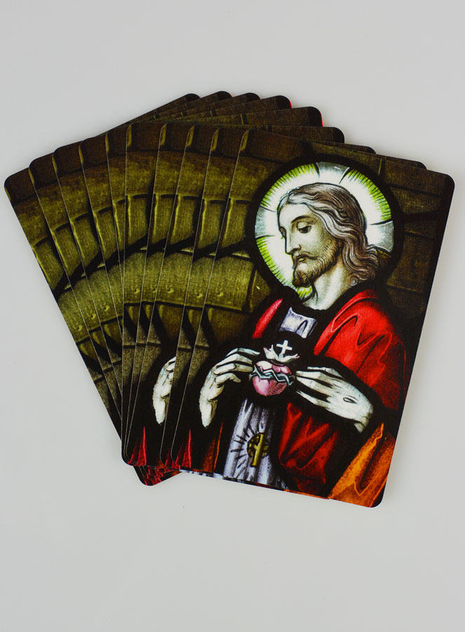 Lot de 10 Cartes de Prières Coeur Sacré de Jésus (pic 1)