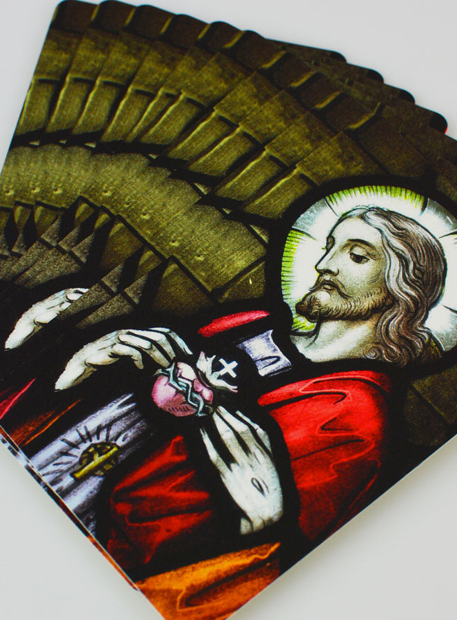 Lot de 10 Cartes de Prières Coeur Sacré de Jésus (pic 2)