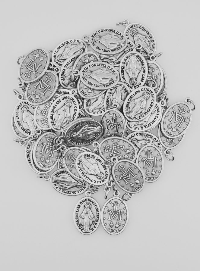 Lot de 50 Médailles Miraculeuses Métal Argenté (pic 1)