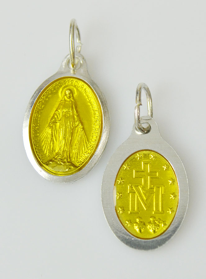 Médaille Miraculeuse Jaune - 19mm (pic 1)