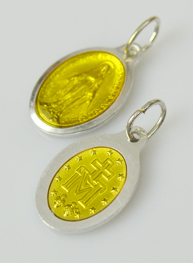 Médaille Miraculeuse Jaune - 19mm (pic 2)