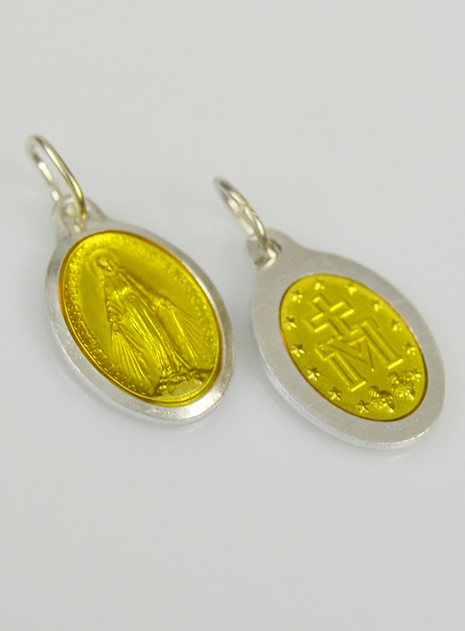 Médaille Miraculeuse Jaune - 19mm (pic 3)