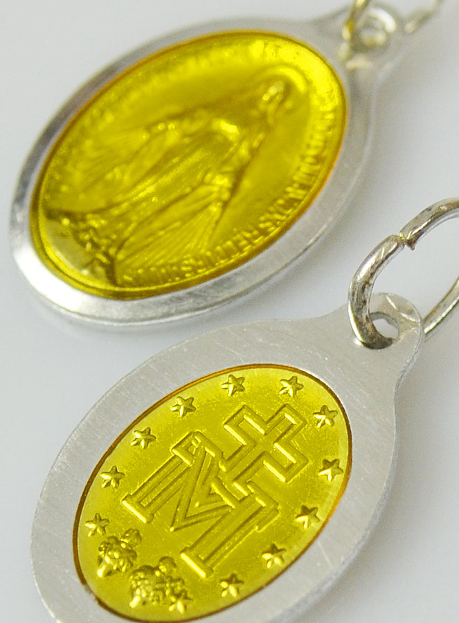 Médaille Miraculeuse Jaune - 19mm (pic 4)