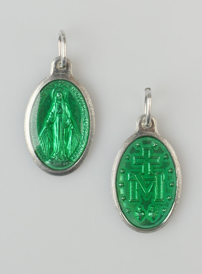 Médaille Miraculeuse Vert - 19mm (pic 1)