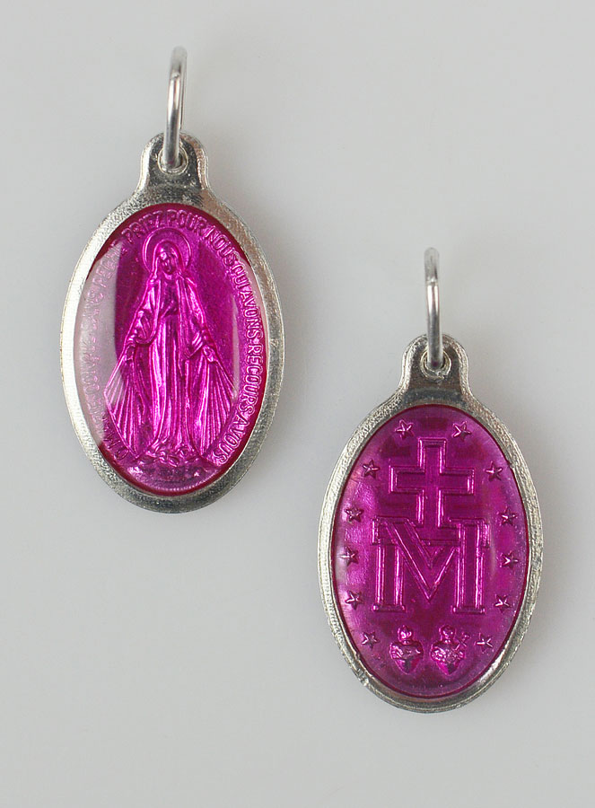 Médaille Miraculeuse Rose - 19mm (pic 1)