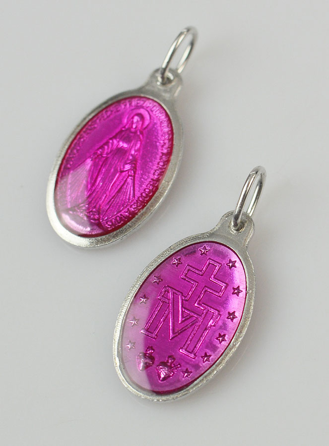 Médaille Miraculeuse Rose - 19mm (pic 2)