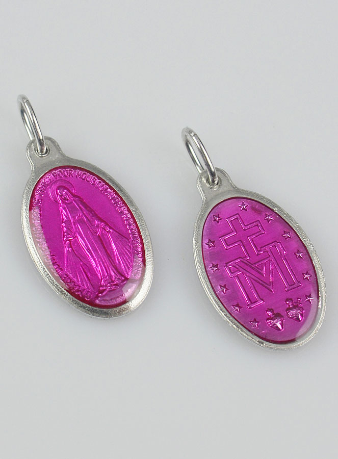 Médaille Miraculeuse Rose - 19mm (pic 3)