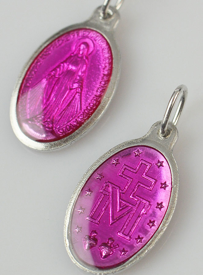 Médaille Miraculeuse Rose - 19mm (pic 4)