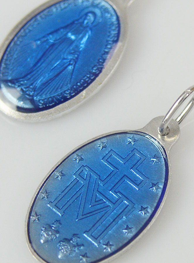 Médaille Miraculeuse Bleu Foncé - 19mm (pic 4)