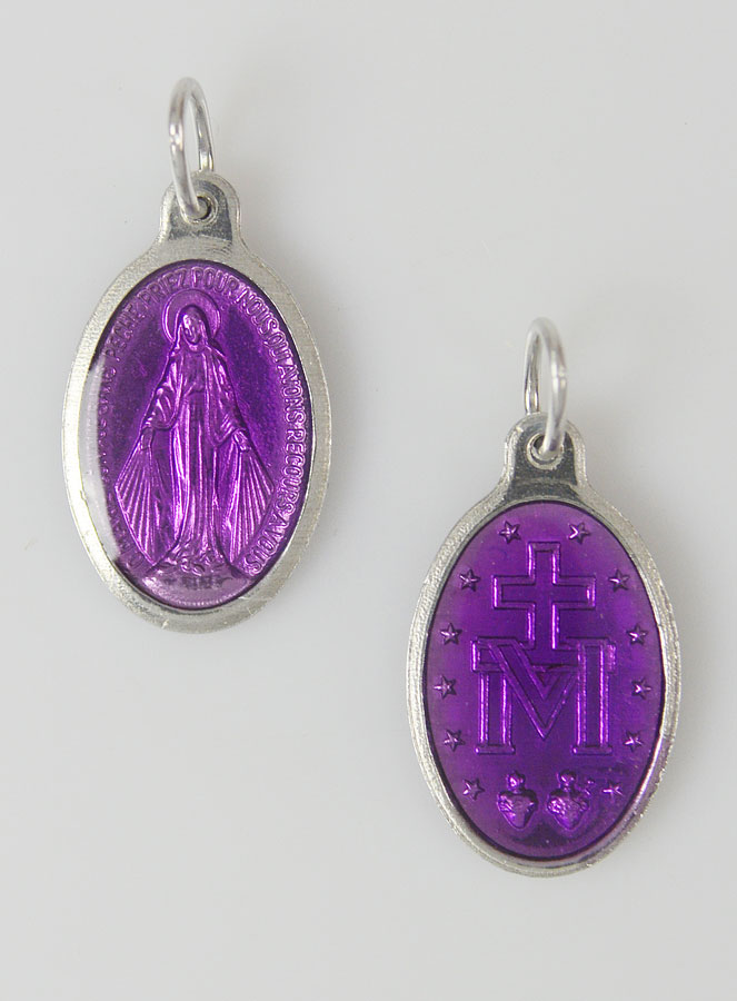 Médaille Miraculeuse Violette - 19mm (pic 1)
