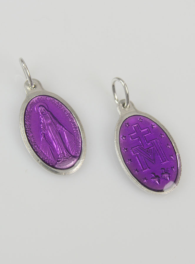 Médaille Miraculeuse Violette - 19mm (pic 3)