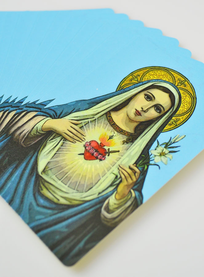 Lot de 10 Cartes de Prières Coeur Sacré de Marie (pic 2)