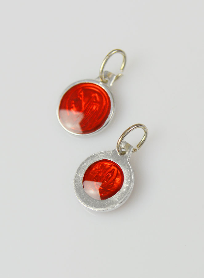 Médaille Vierge Marie - Rouge (pic 2)