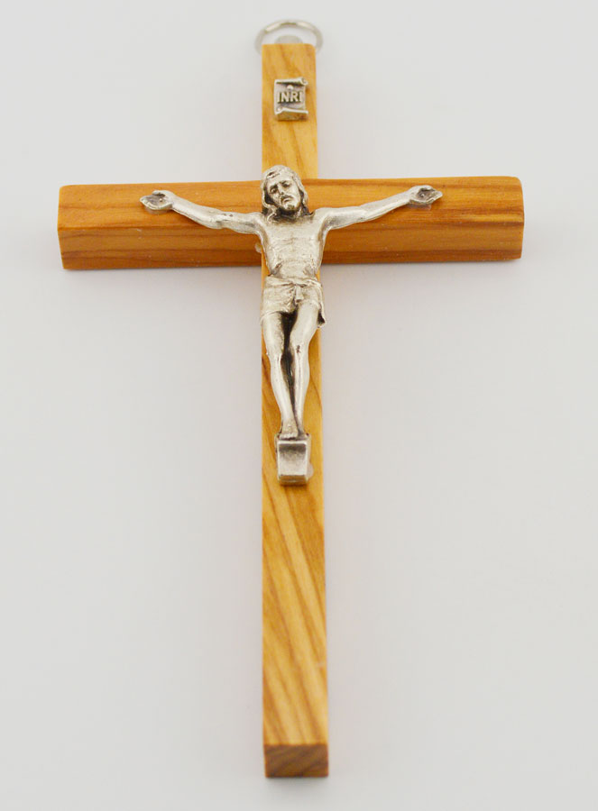 Crucifix en Bois d'Olivier et Christ en Bronze (pic 2)