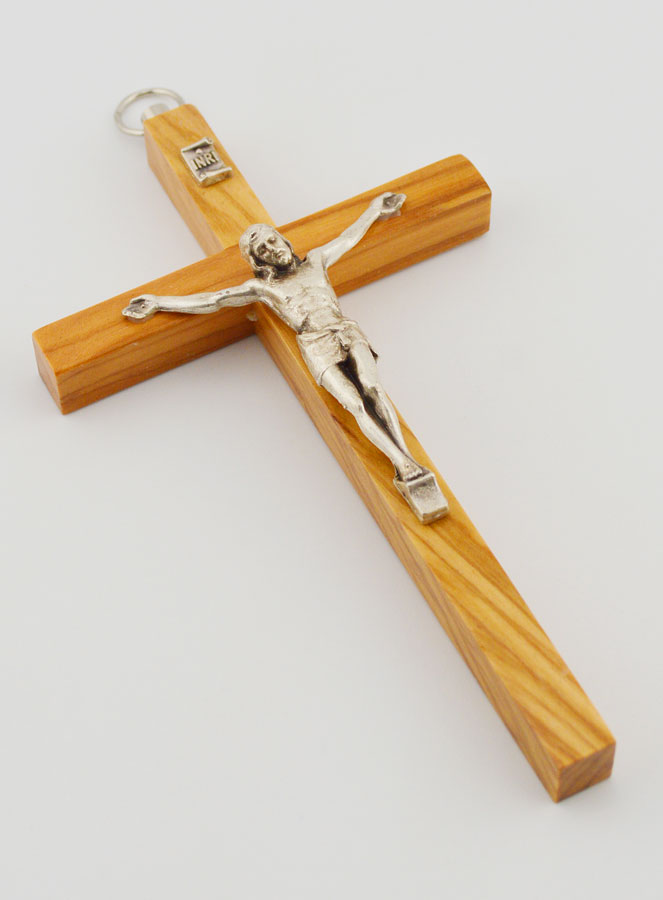 Crucifix en Bois d'Olivier et Christ en Bronze (pic 3)