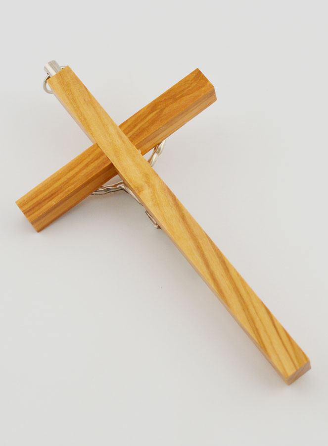 Crucifix en Bois d'Olivier et Christ en Bronze (pic 4)