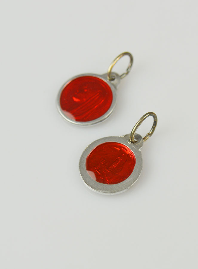 Médaille Vierge Marie - Rouge (pic 2)