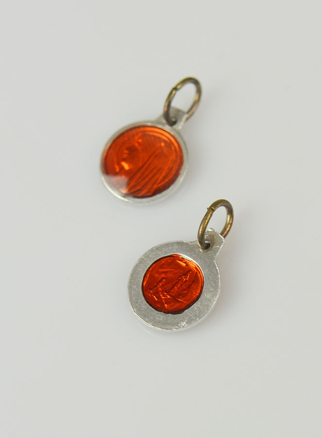 Médaille Vierge Marie - Orange (pic 2)