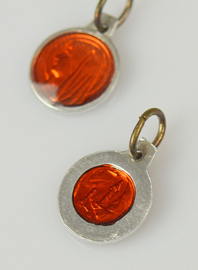 Médaille Vierge Marie - Orange (pic 4)